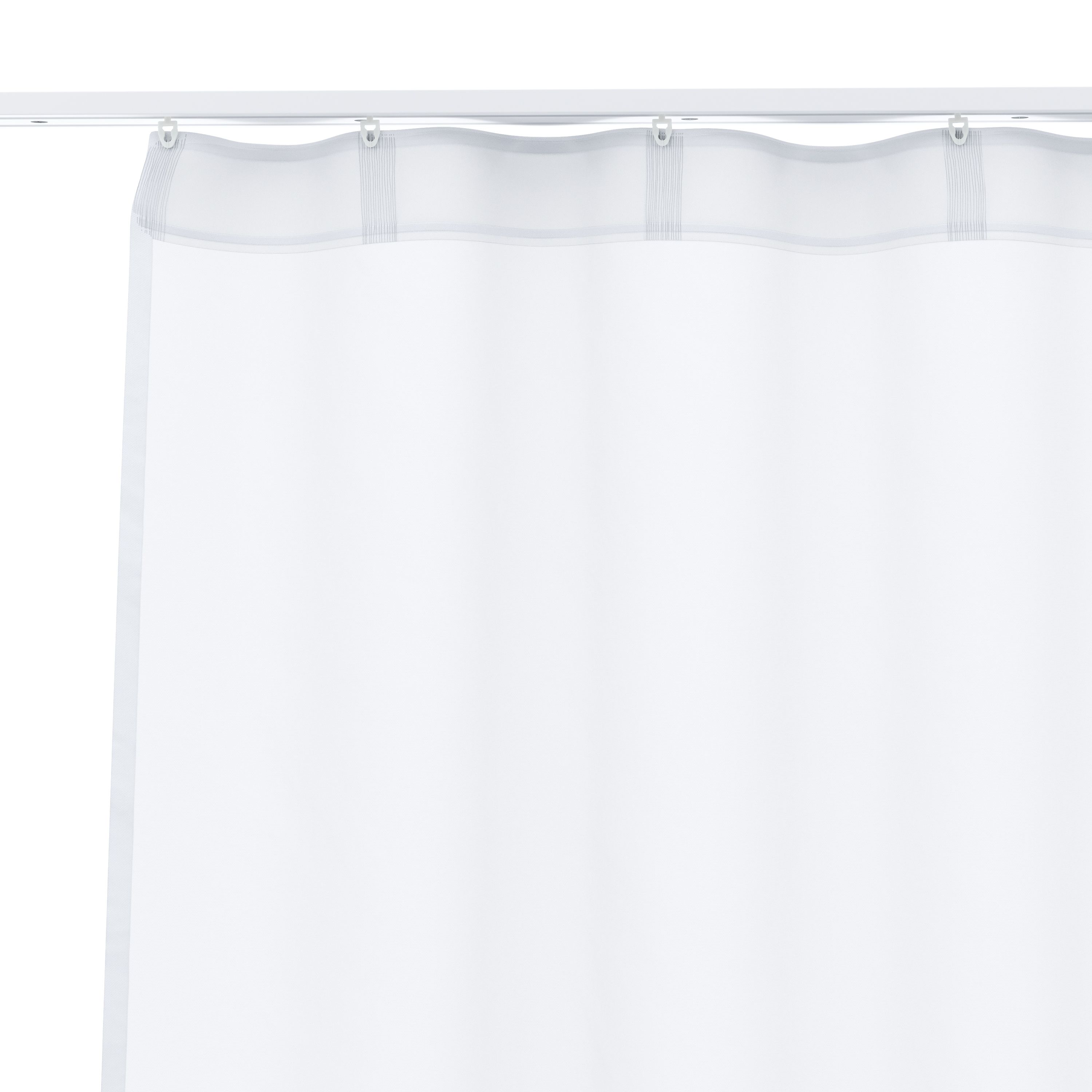 Vorhang halbtransparent weiss 240 x 145 cm