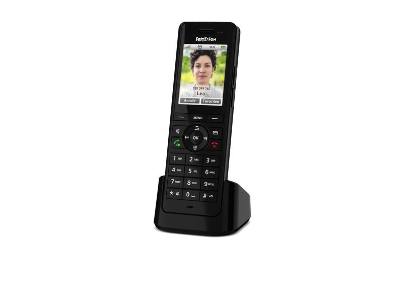 AVM Mobilteil FRITZ!Fon X6 Schwarz Das Multitalent für Telefonie und Smart Home
