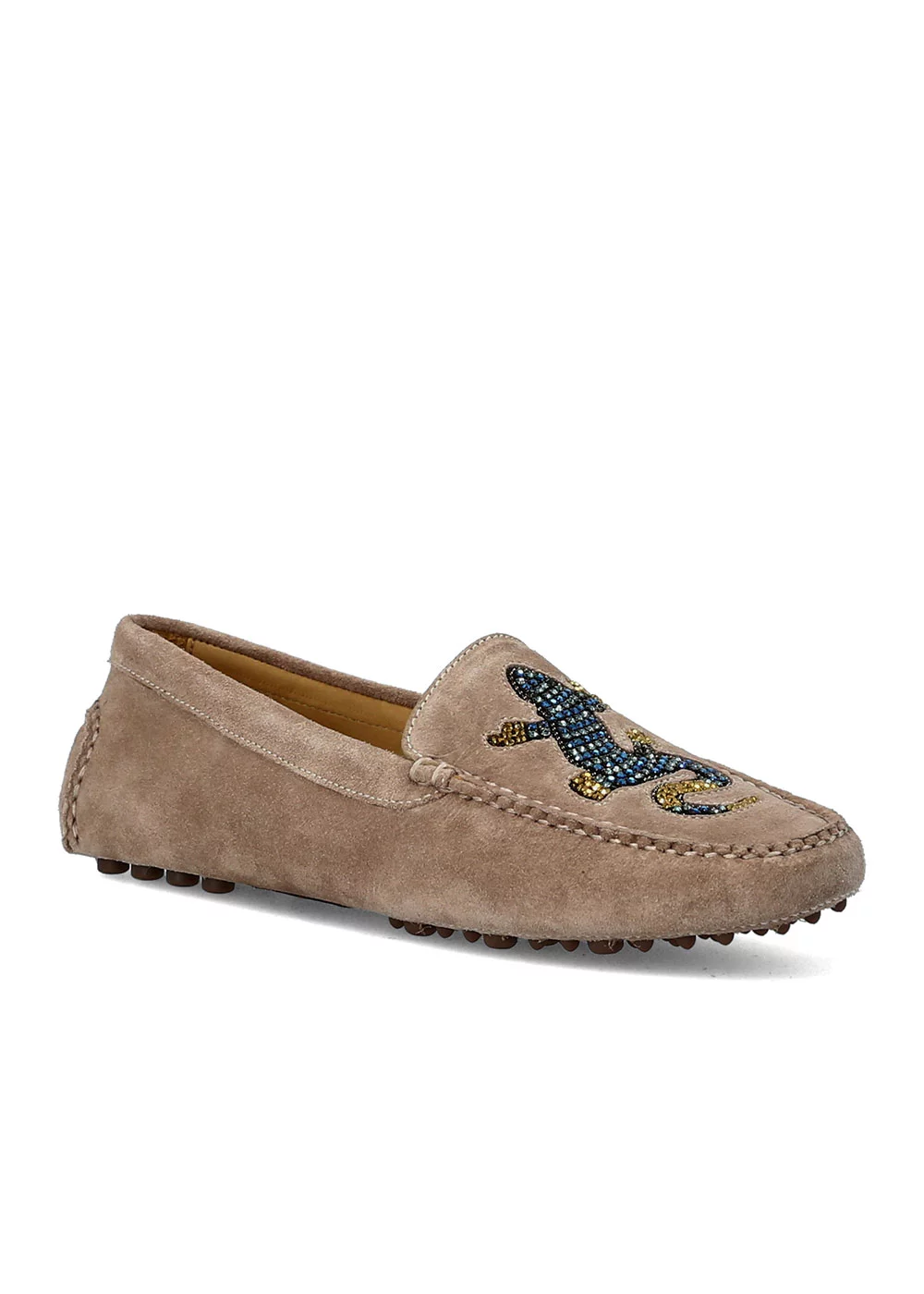 MOCASSIN FANCY DRIVER SALAMANDRE VELOURS BEIGE