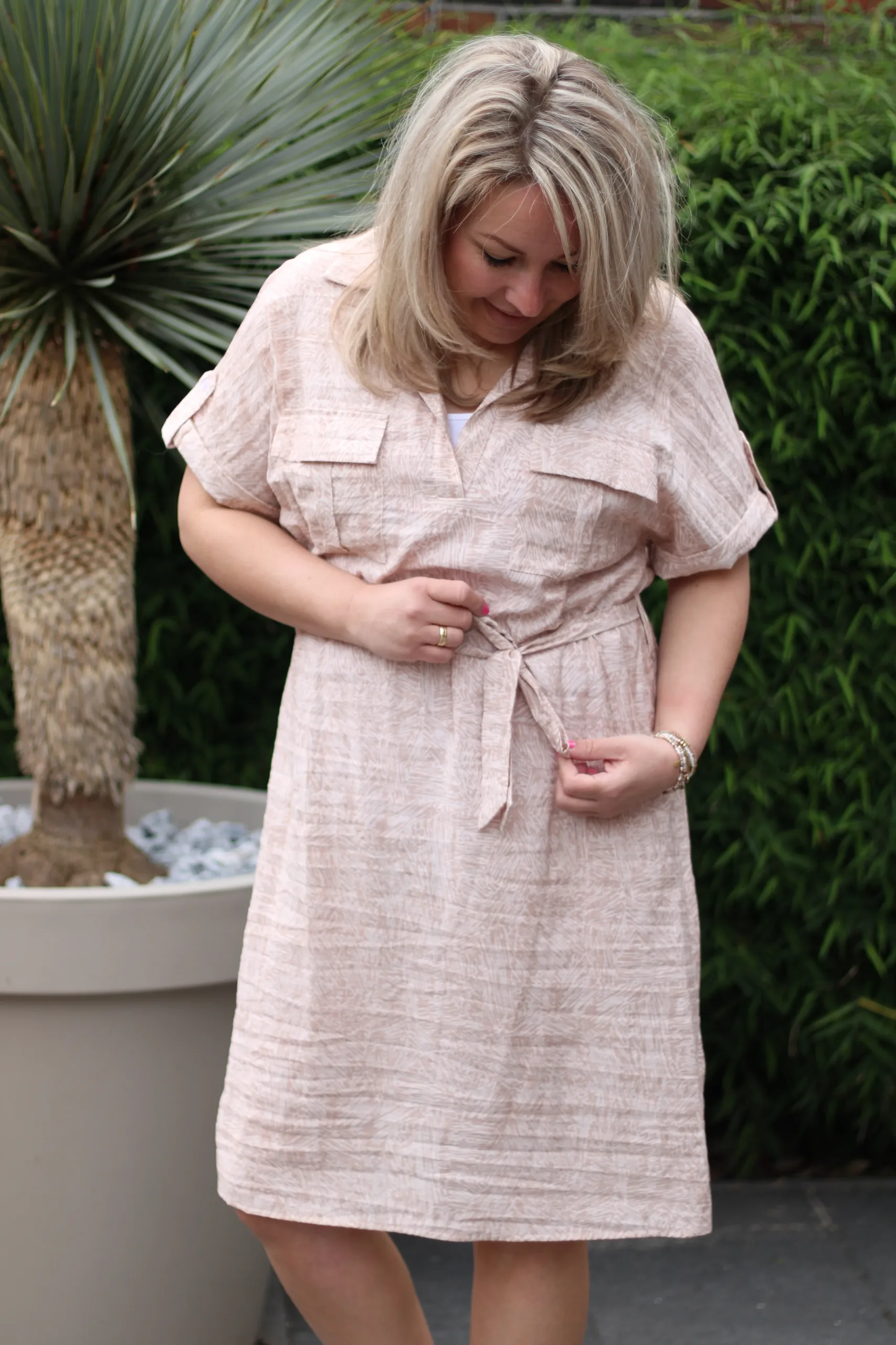 Rino & Pelle - Diana Short Sleeve Shirt Dress - Beach Doodle