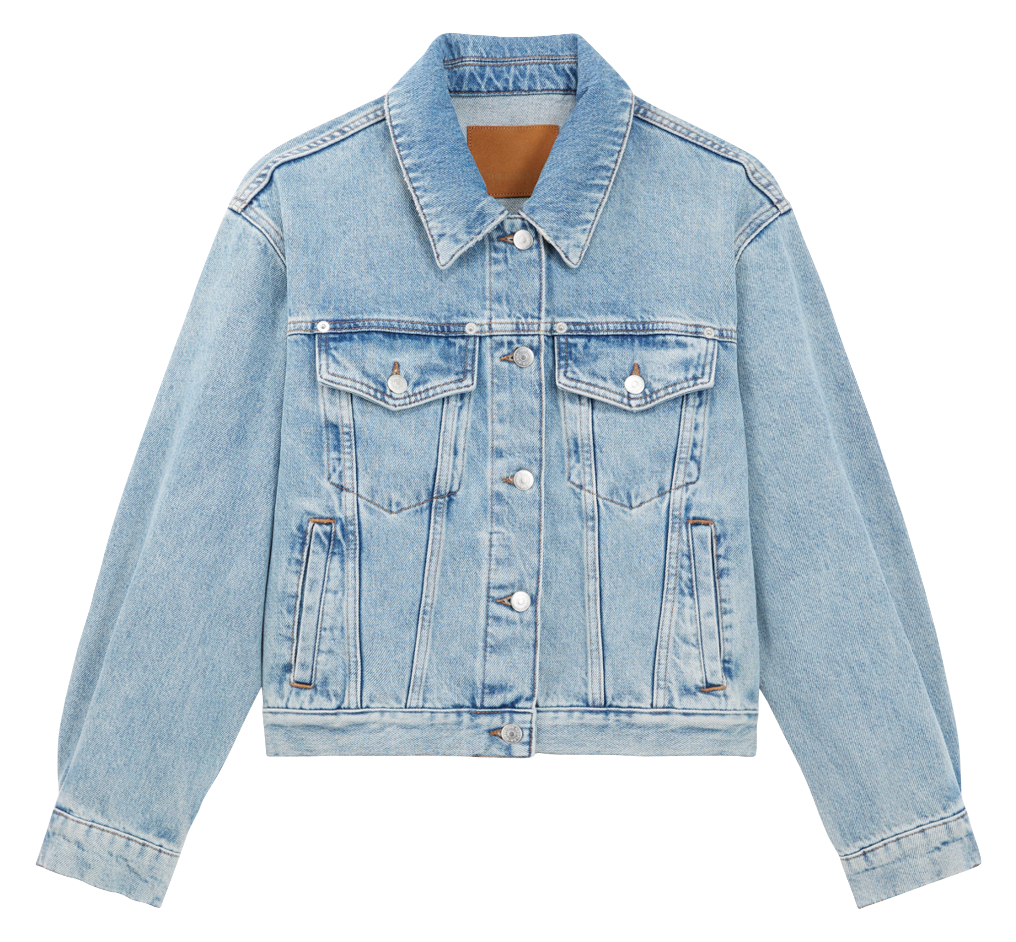 Veste col classique en jean | Jean Délavé