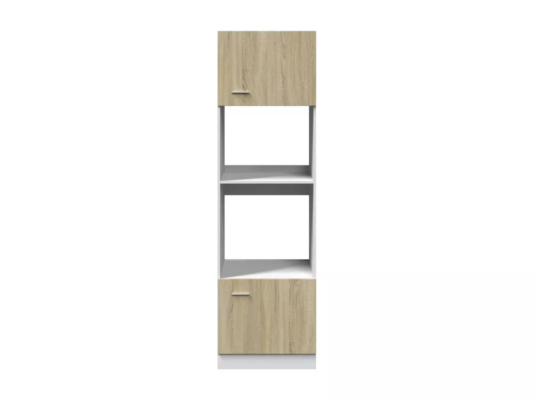 Armoire à micro-ondes Chêne sonoma 60x57x207 cm Aggloméré
