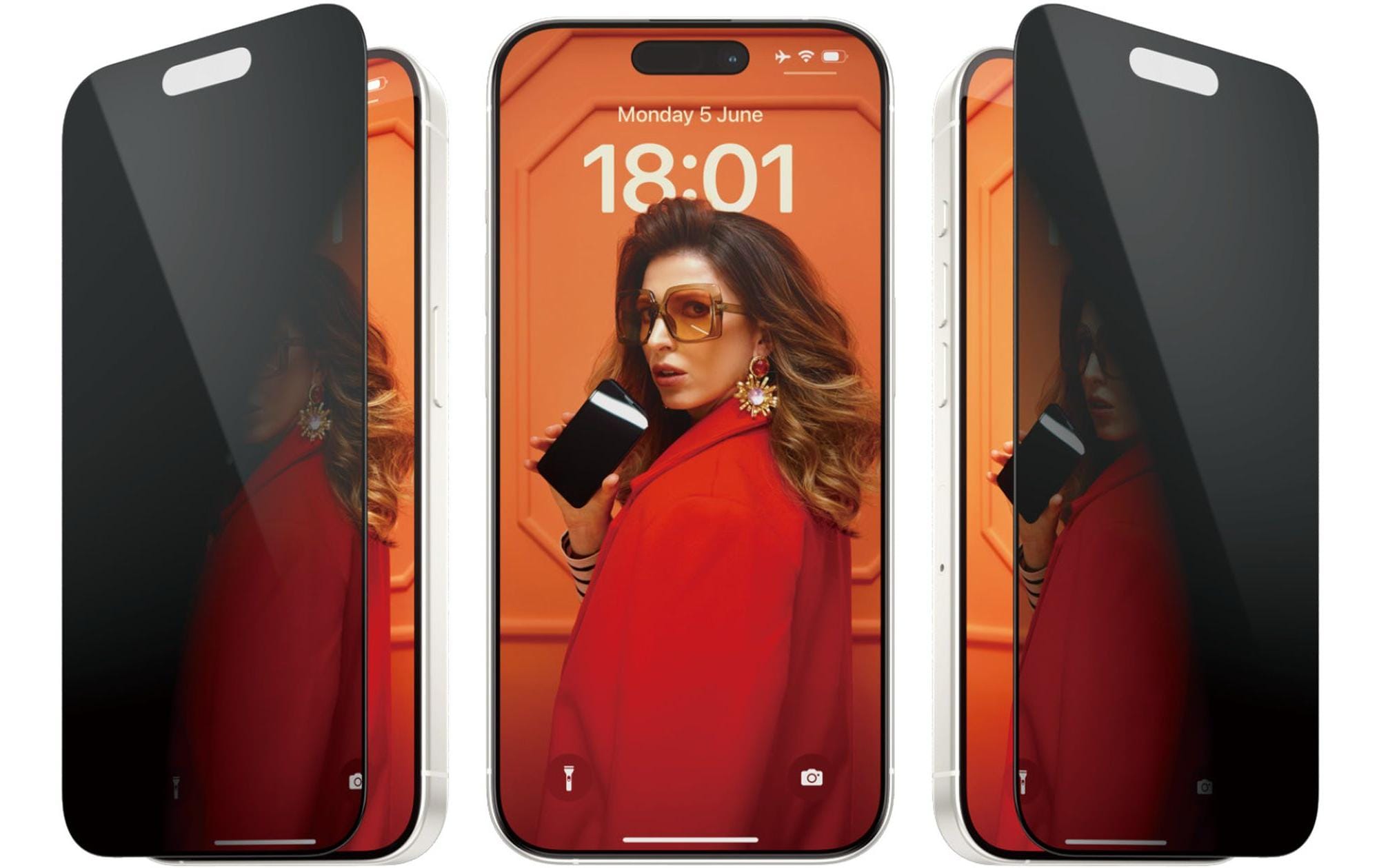 Displayschutz Ultra Wide Fit Privacy iPhone 15 ProDisplay-Schutzfolie für das Apple iPhone 15 Pro