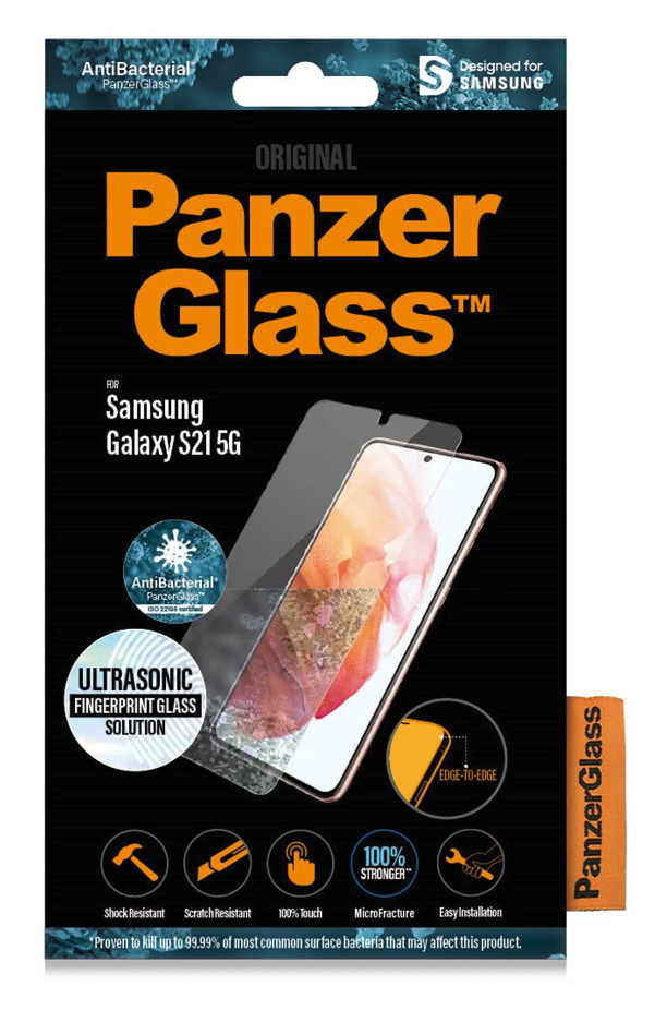 Samsung Galaxy S21 5G Antibakterielle Panzer Glas Displayschutz Case Friendly (7269)