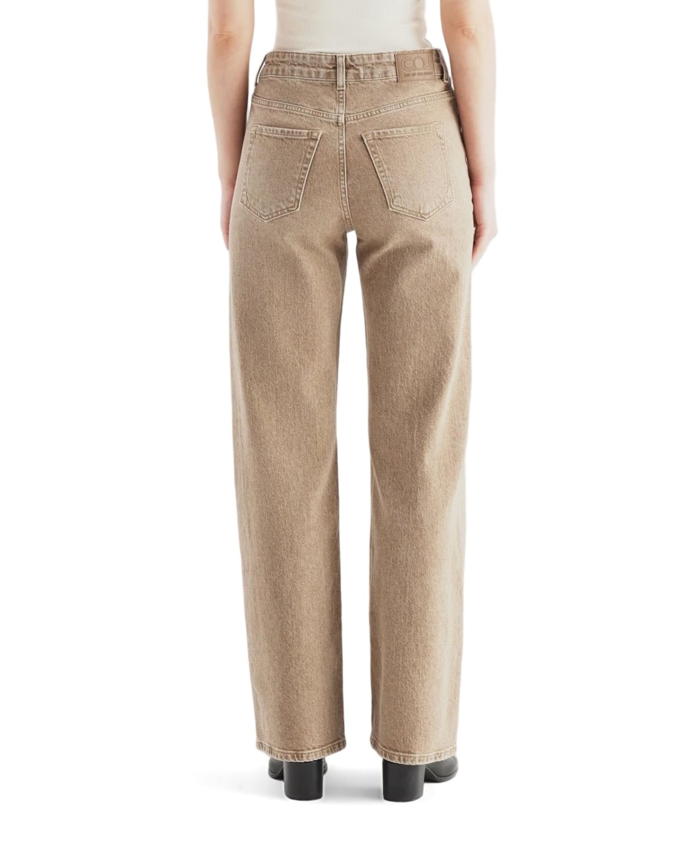 Cup of Joe Denim relaxed straight jeans dames jeans beige