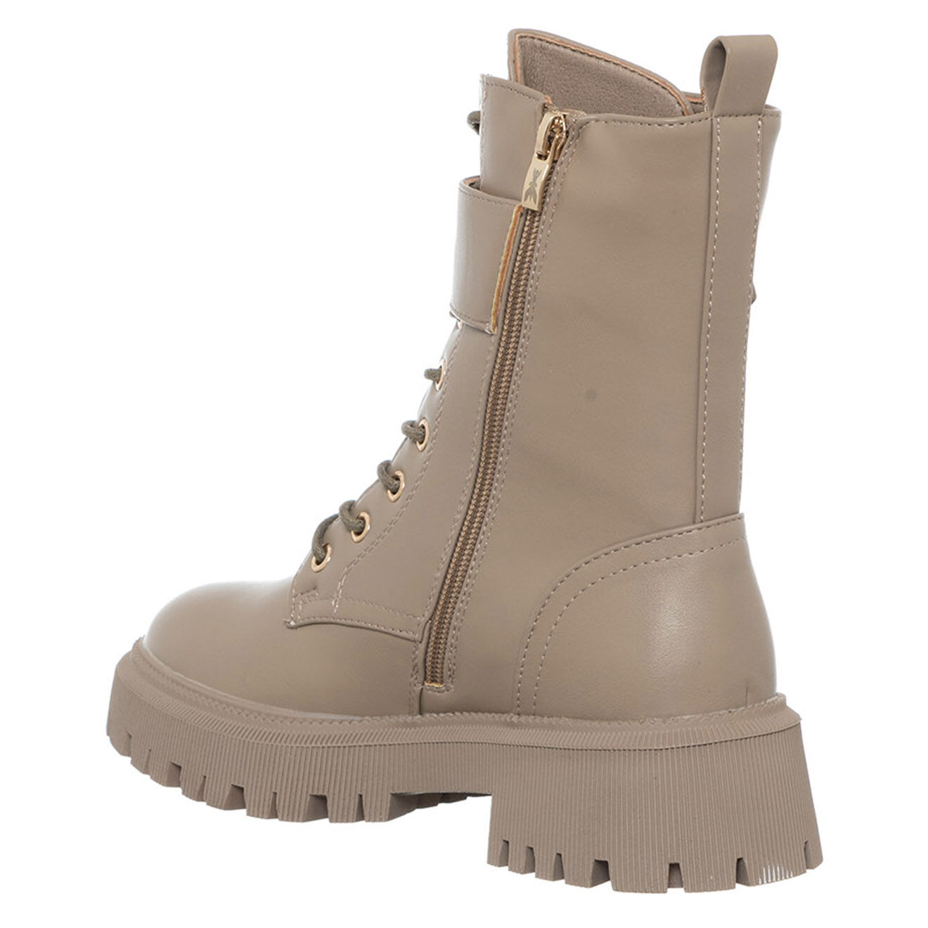 Patrizia Pepe Boots en Cuir Milo taupe - Talon 5 cm