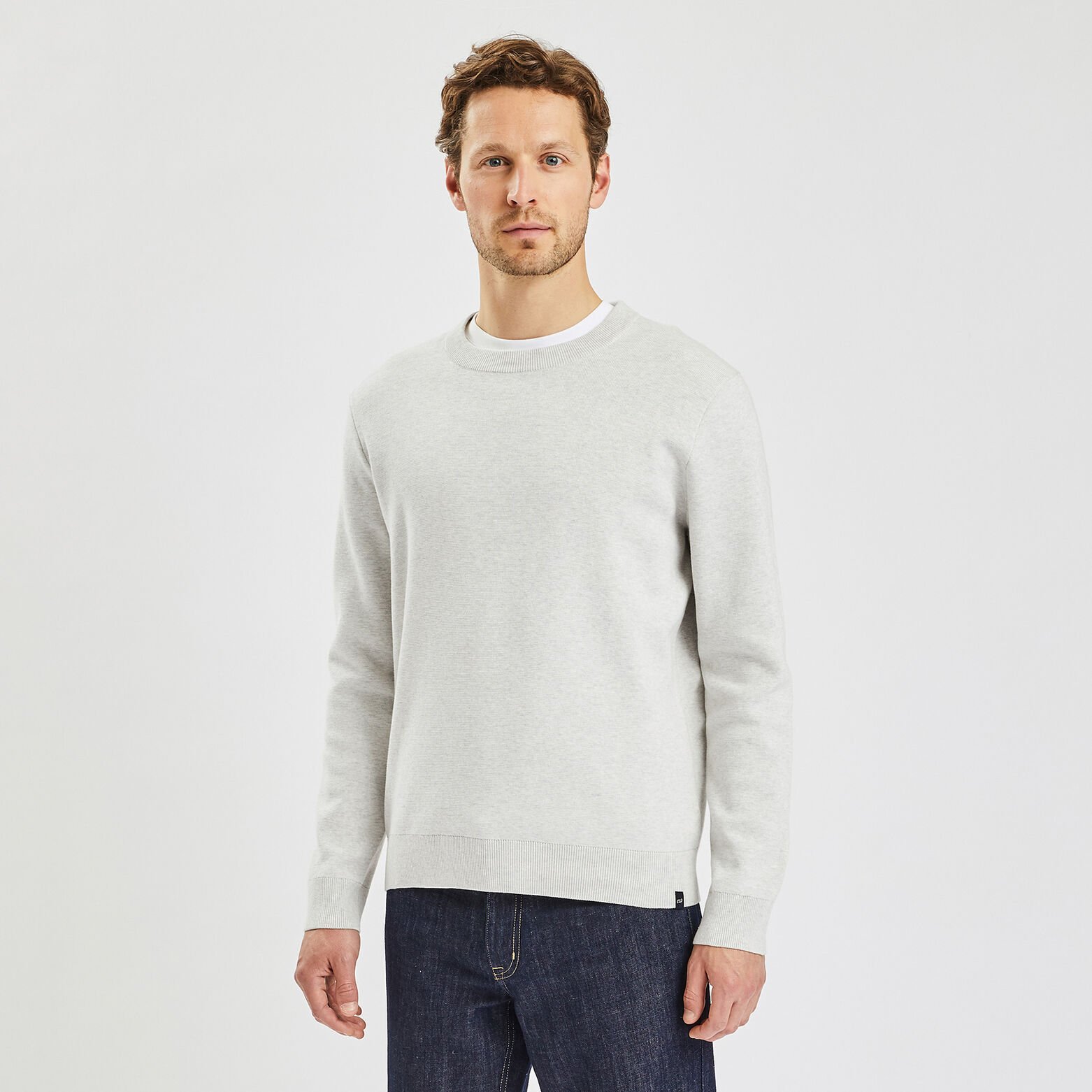 Pull uni 'le parfait by JULES' Ecru
