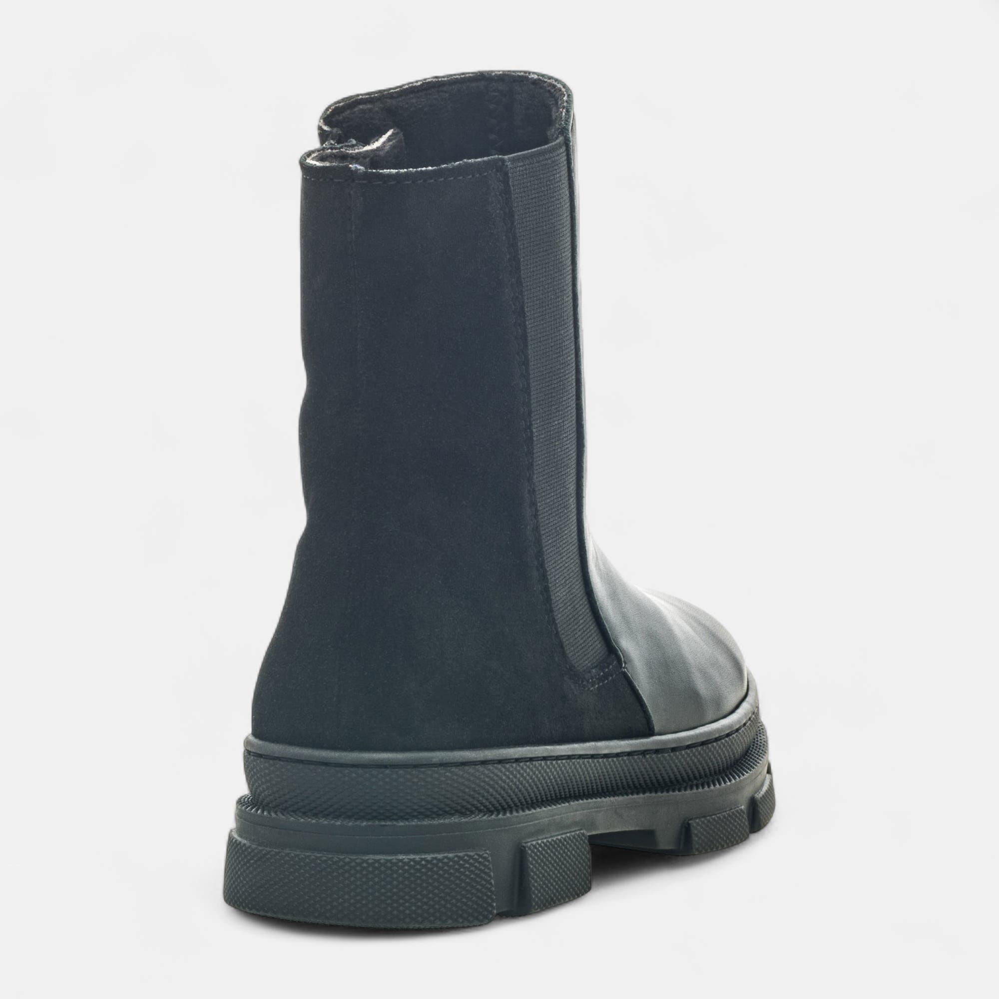 Bottines Fille en cuir noir
