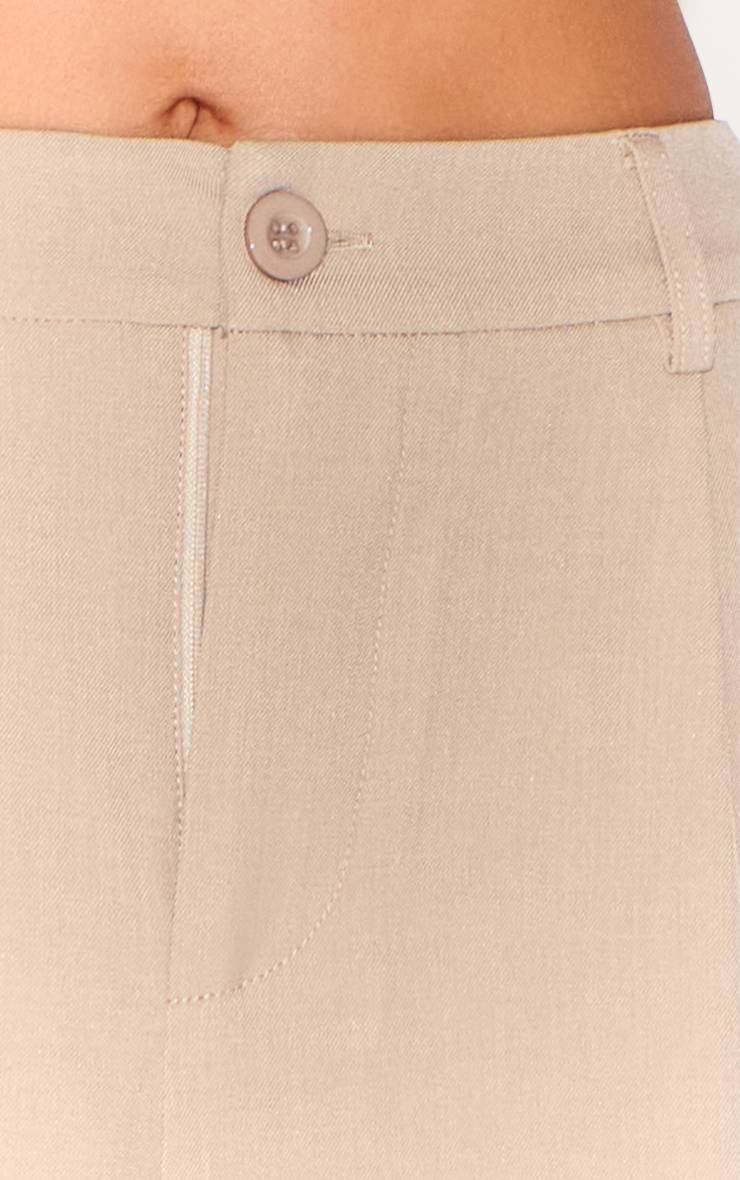Gris Argile Pantalon Droit Ajusté Co-ord
