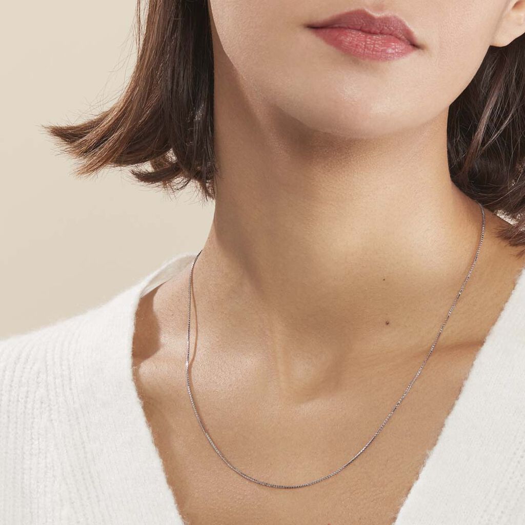 Chaîne Alyze Argent Blanc