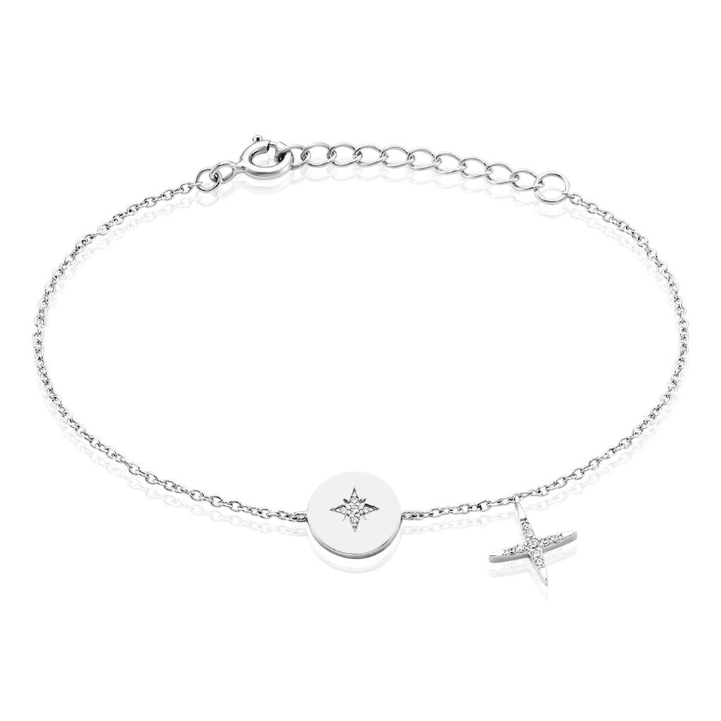 Bracelet Pluton Argent Blanc Oxyde De Zirconium
