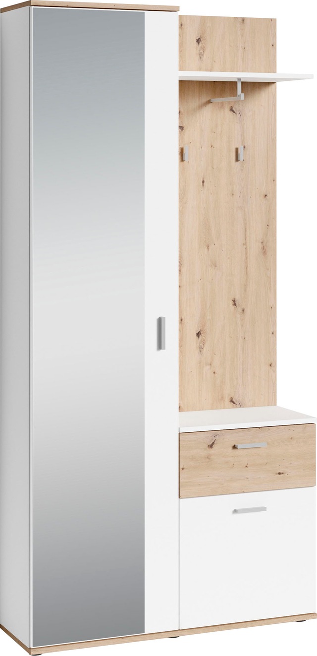 INOSIGN Kompaktgarderobe »Jakob« mit grossem Spiegel und Ablage, Breite 97 cm