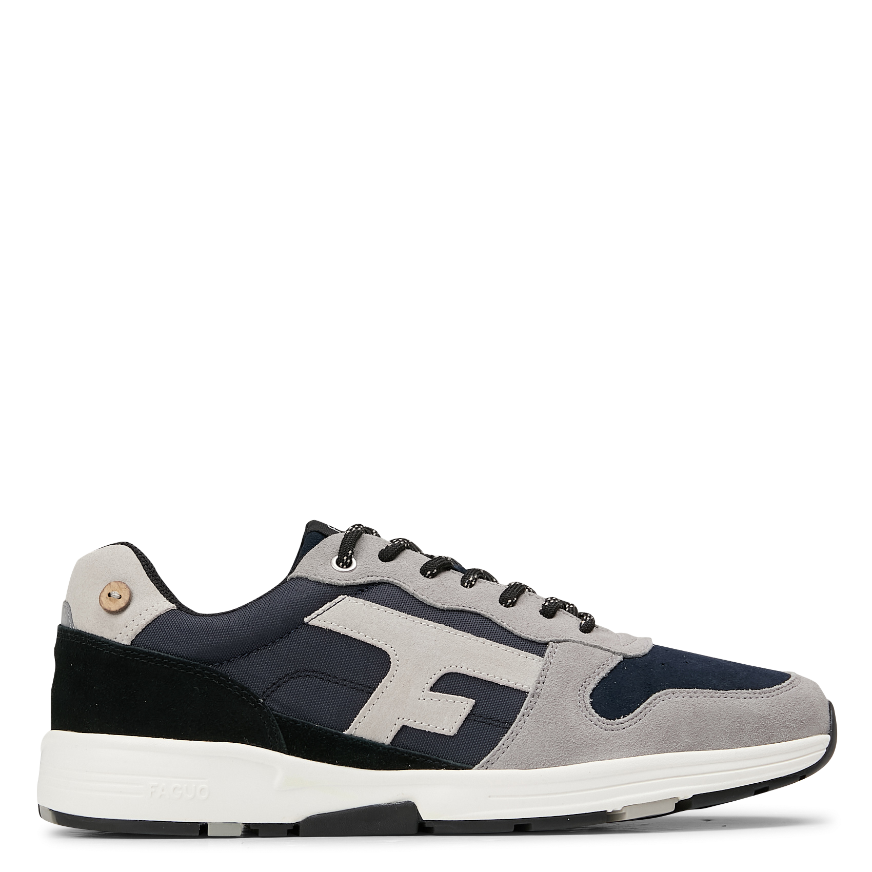 OLIVE - Baskets basses en cuir velours | Bleu