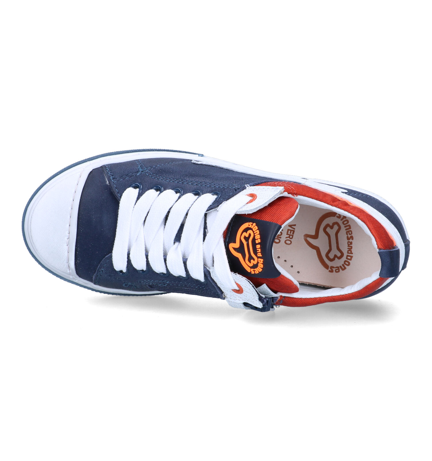 Rits/veterschoenen blauw