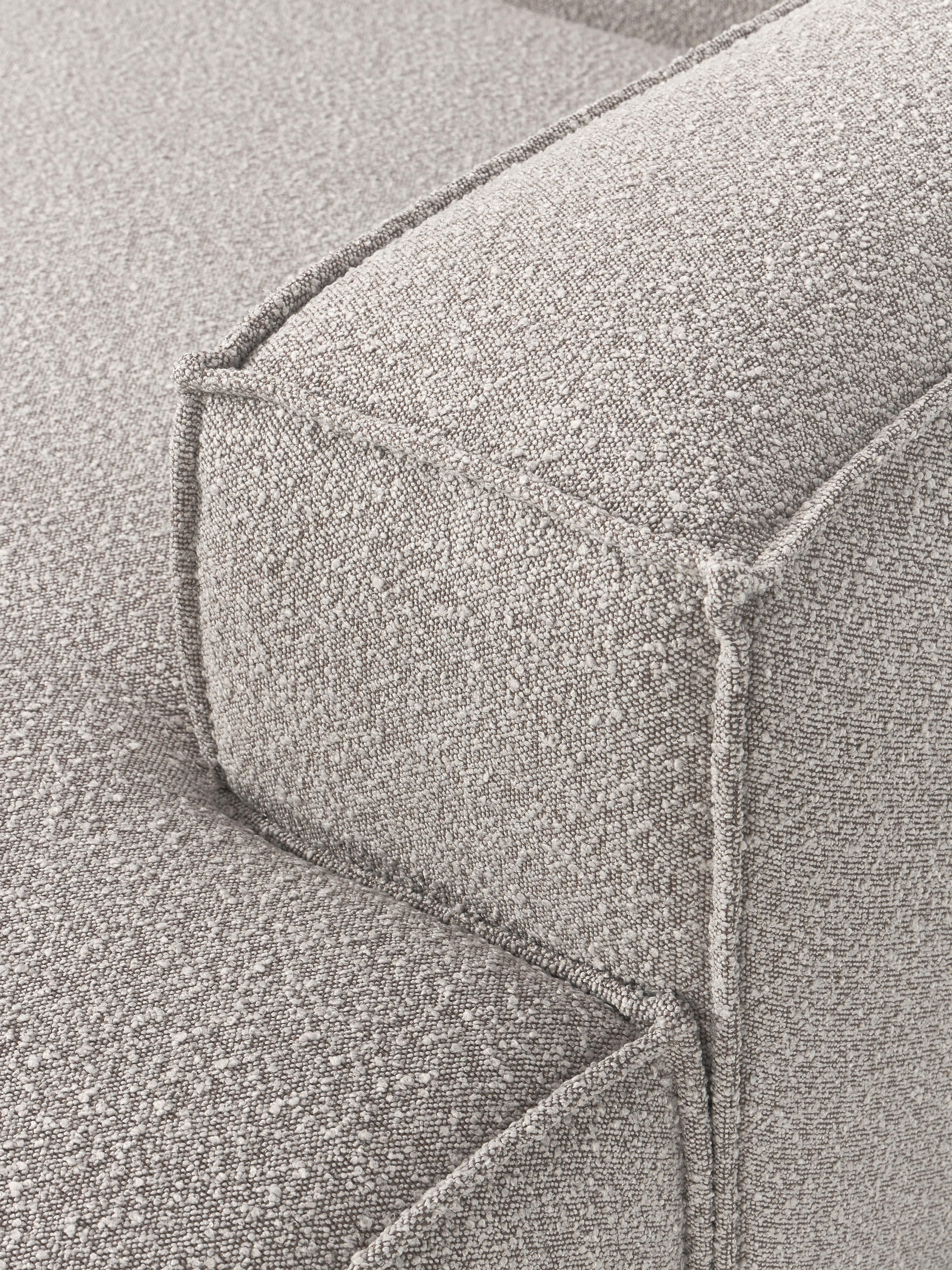 Chaise longue hoekmodule Lennon van bouclé
