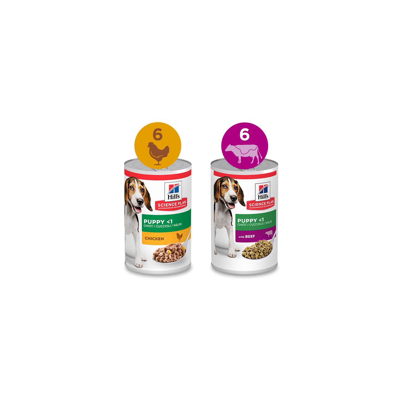 Hill's Science Plan Nassfutter Hund Welpe Huhn und Rind 12x370 g