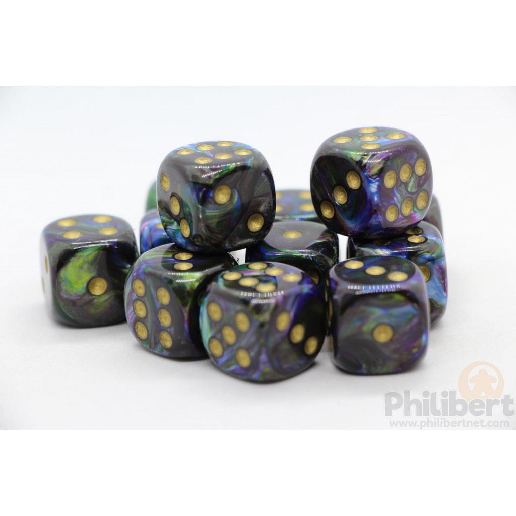 Set de 12 Dés 6 Faces Chessex : Lustrous