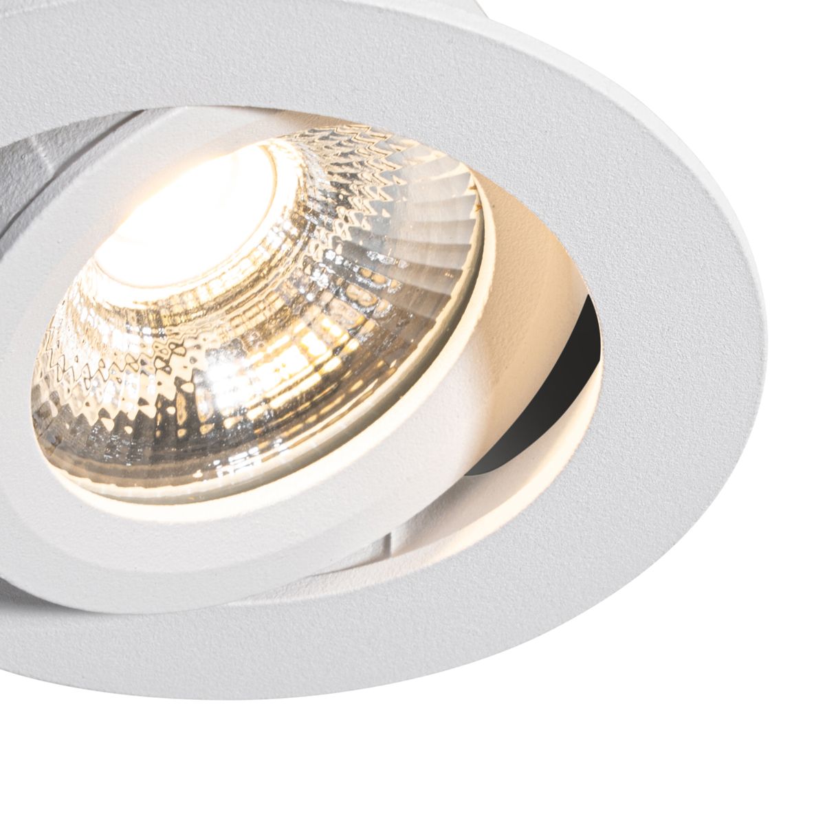Set van 6 moderne inbouwspots wit 8,2cm incl. LED IP54 ultra slim - Pupil