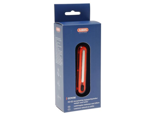 Abus Gemini Genopladelig Baglygte, 100 Lumen