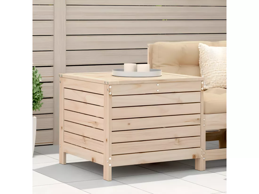 Repose-pied de jardin 62x63,5x53,5 cm bois de pin massif