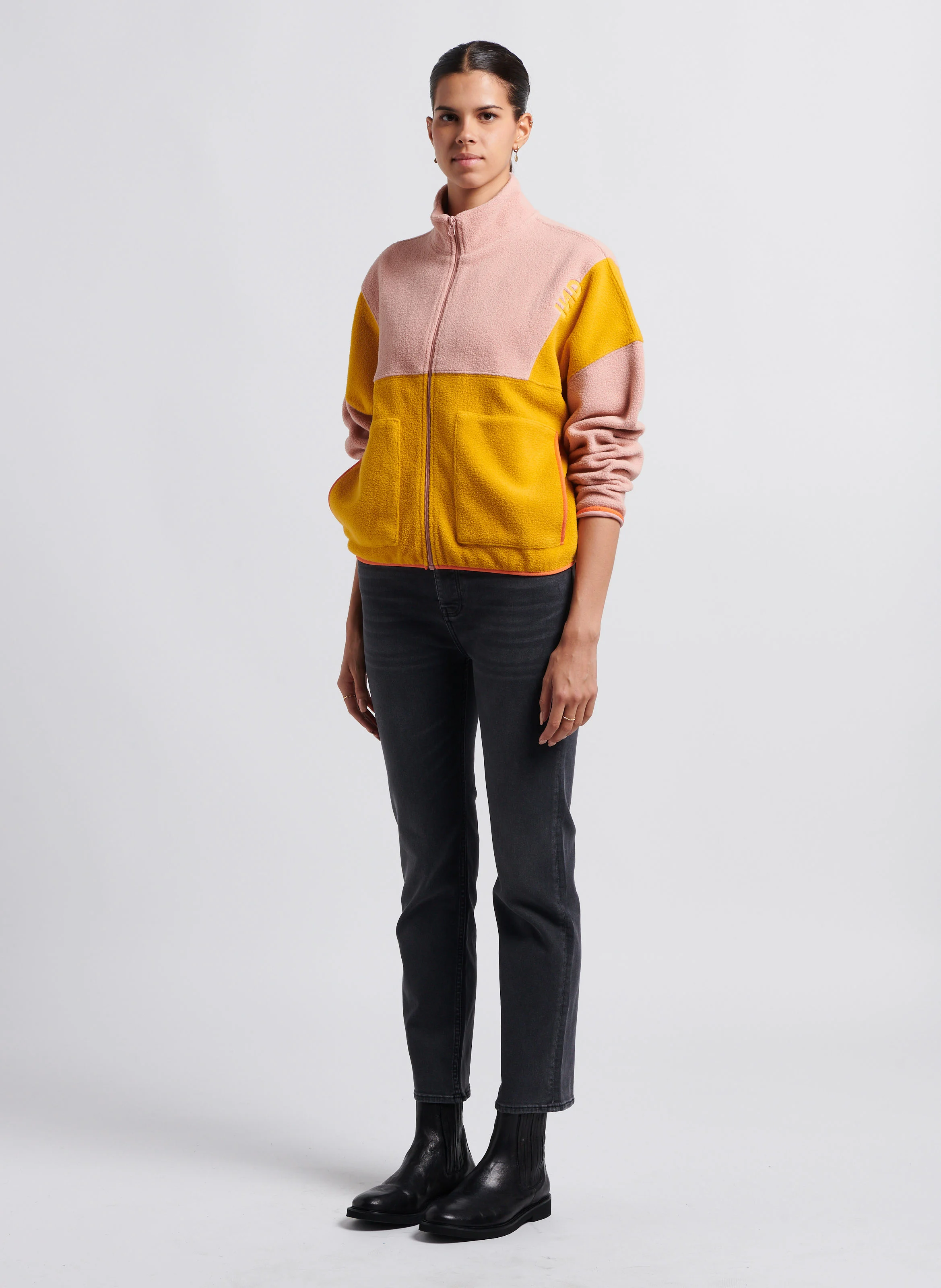 OTIS - Tee-shirt col rond brodé en coton | Noir