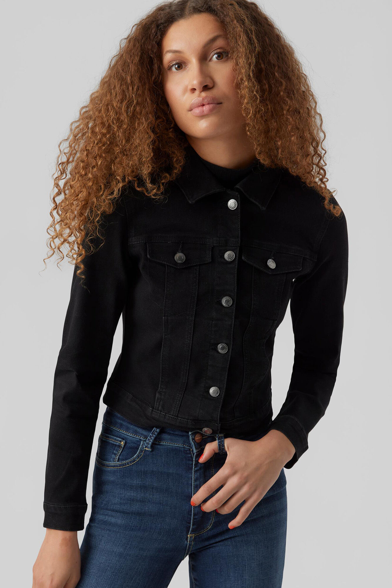 Jaqueta jeans - Preta