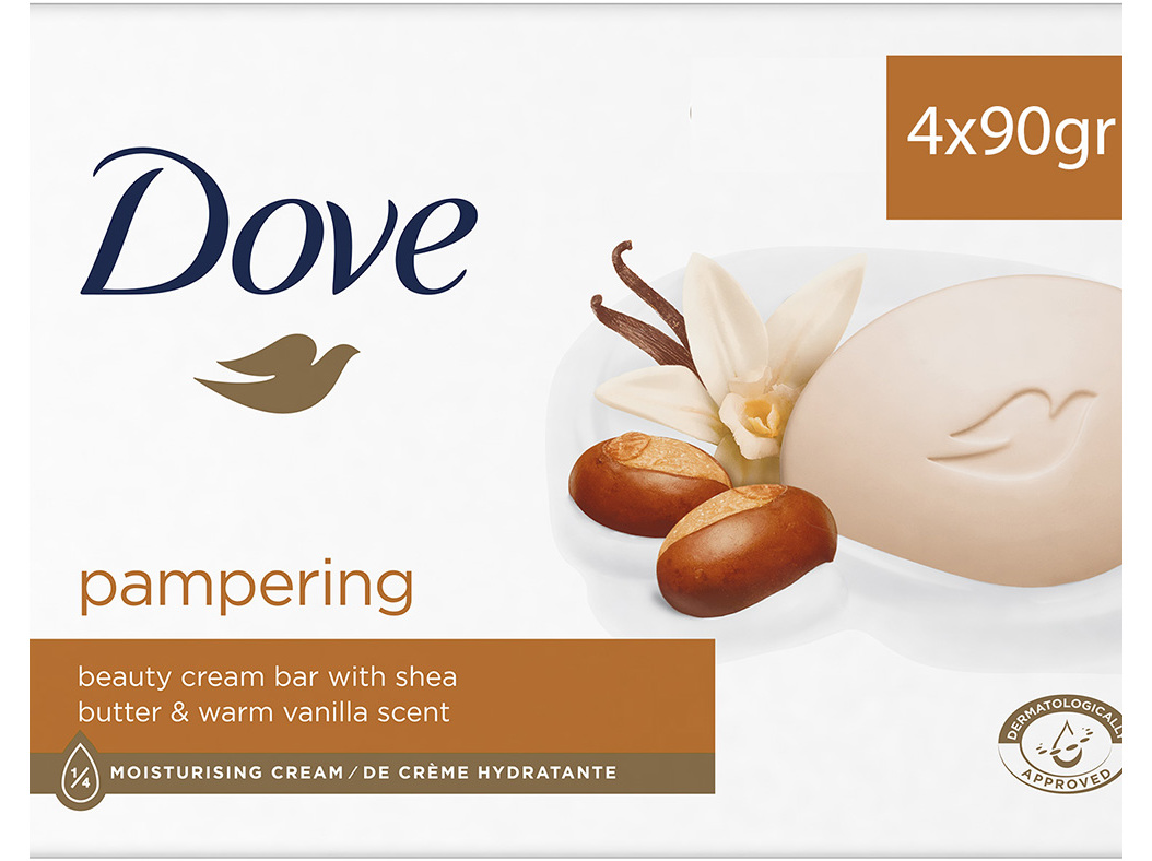 SABONETE SÓLIDO DOVE MANTEIGA KARITÉ 4X90G