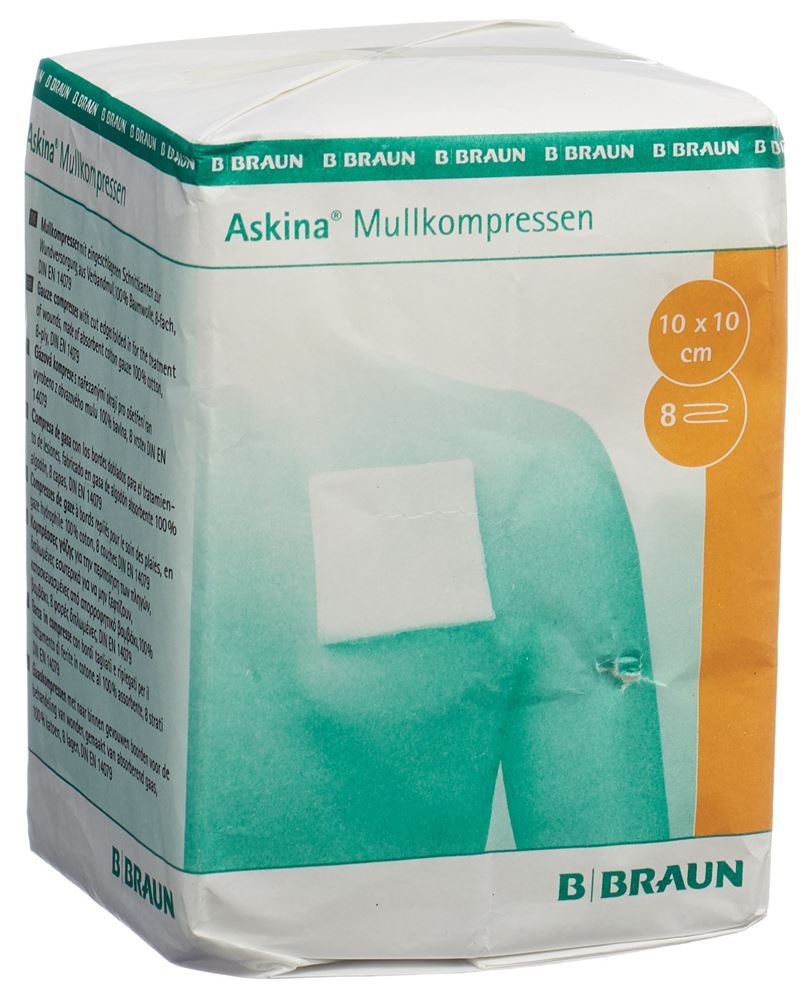 ASKINA Mullkompresse<br>100 Stück, 10cmx10cm