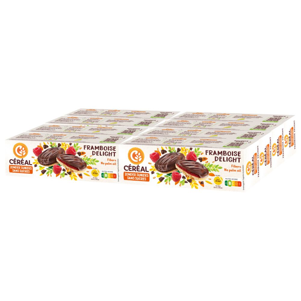 8x Céréal Zachte Koekjes Framboos Delight140 gr