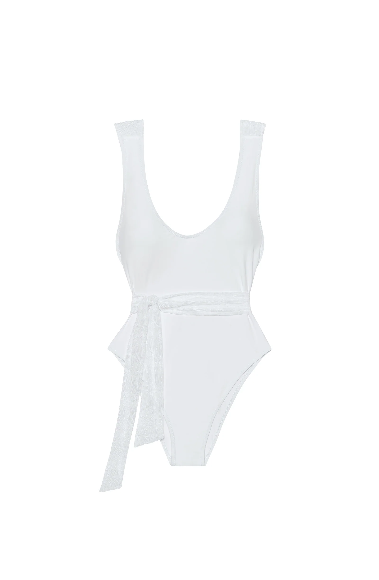 leila Maillot de bain une pièce dos nu blanc multi-positions Blanc