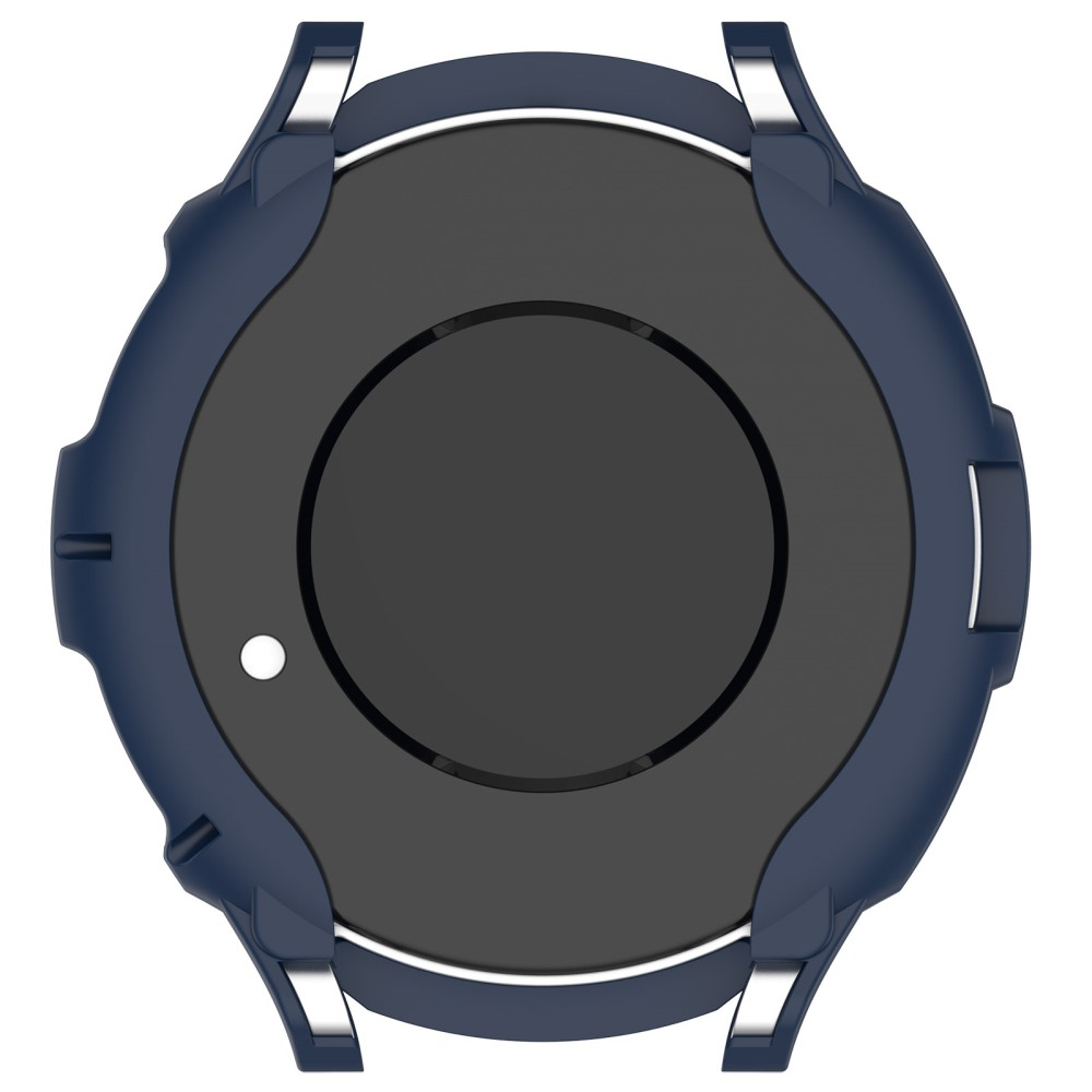 Samsung Galaxy Watch 6 Classic (47mm) Gummi Hülle Bumper mit Lünettenring - Blau
