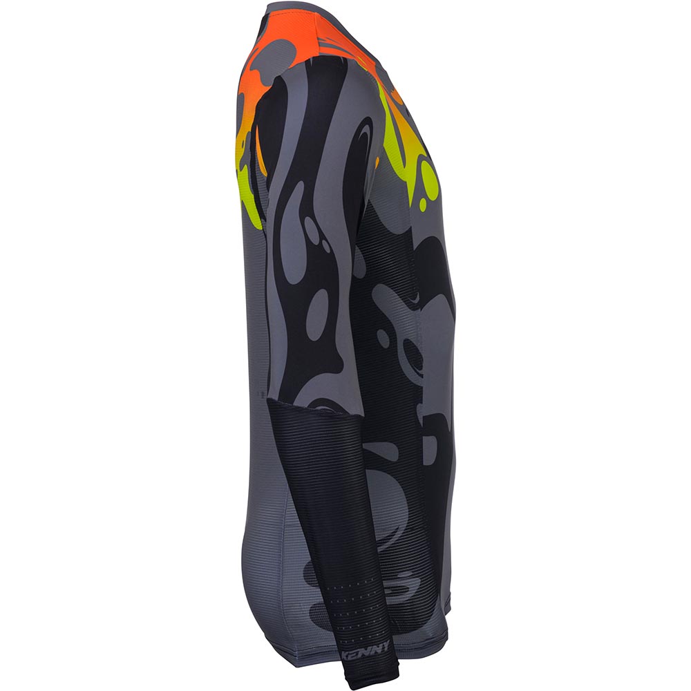 Kenny - Maillot Performance Steel Gris / Noir / Jaune fluo / Orange