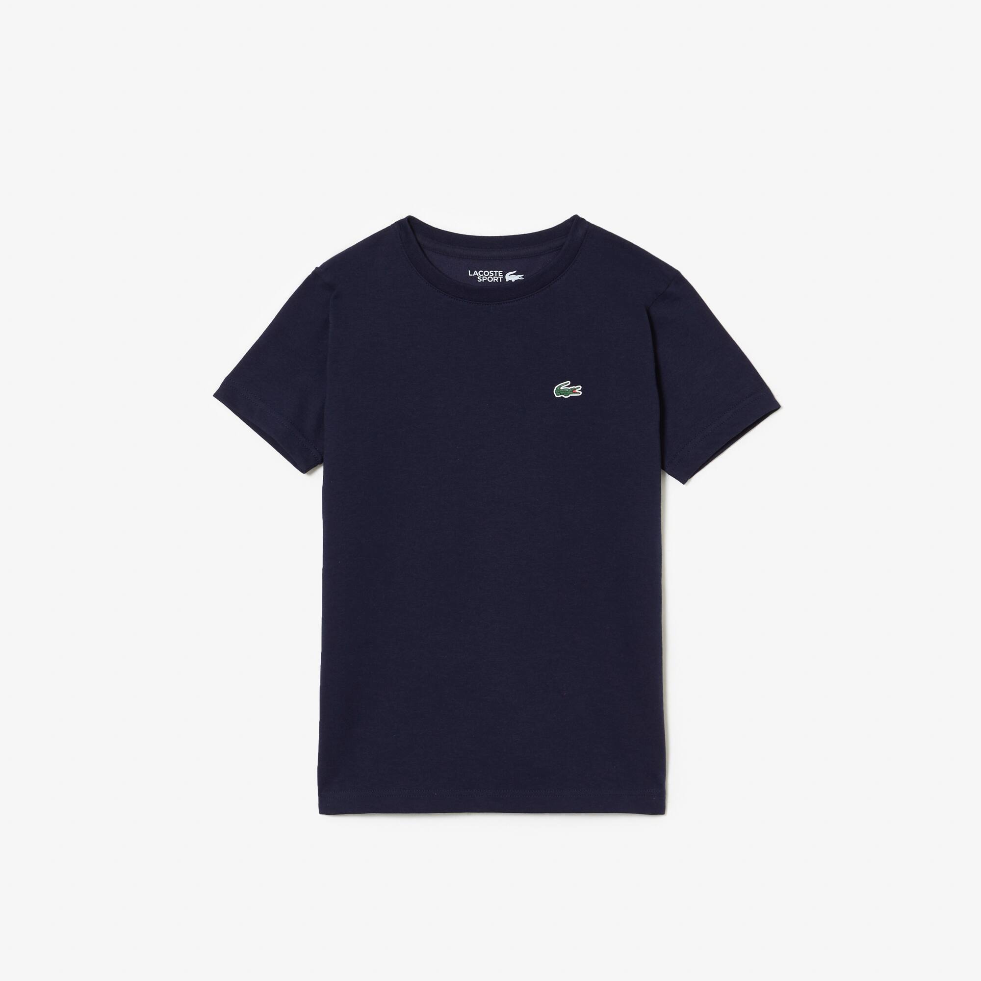 T-shirt Garçon Lacoste SPORT en coton mélangé respirant uni T-Shirts & Chemises - Bleu - Lacoste - Garçon