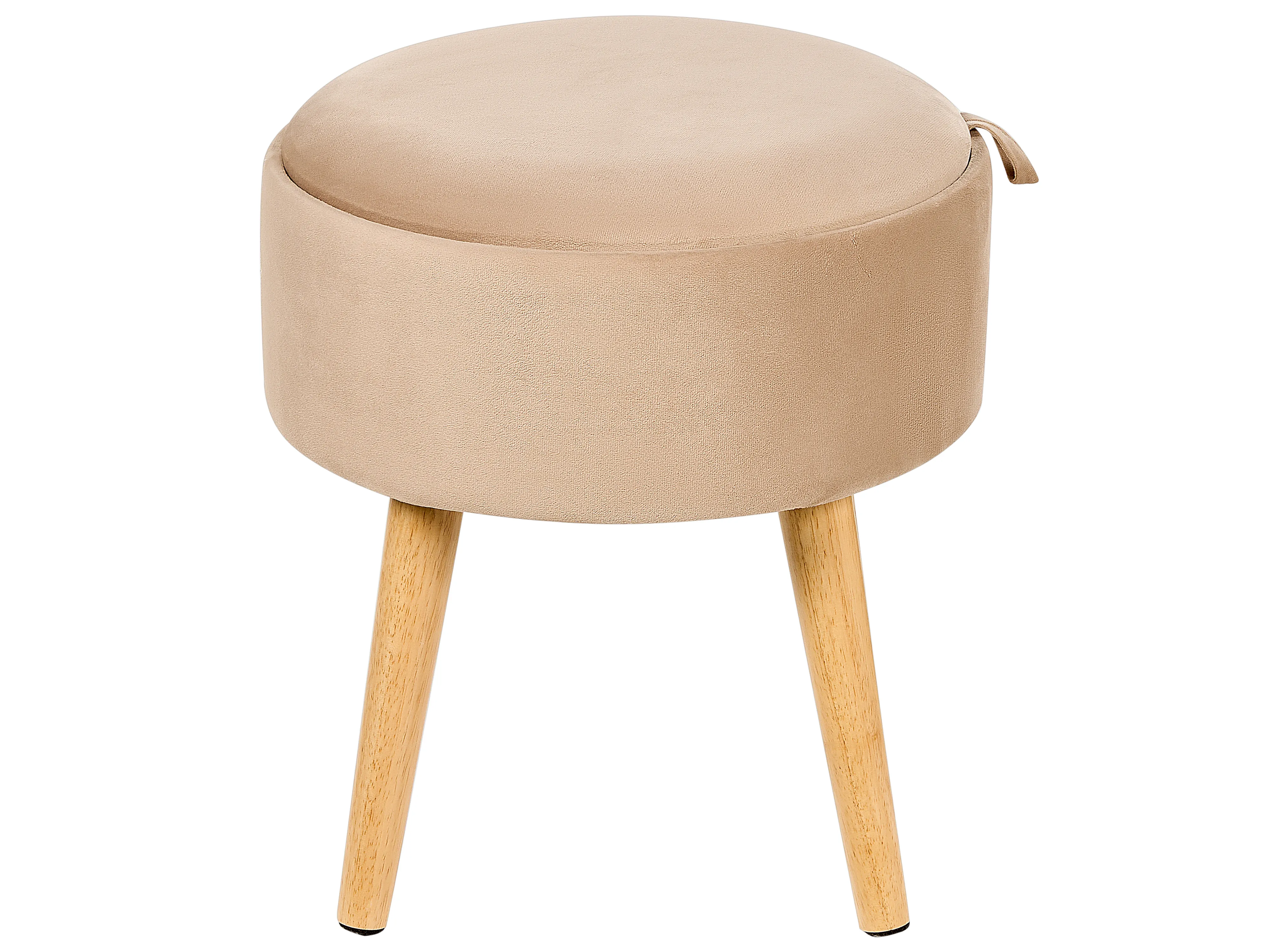 Hocker met opbergruimte NEELY Fluweel Beige