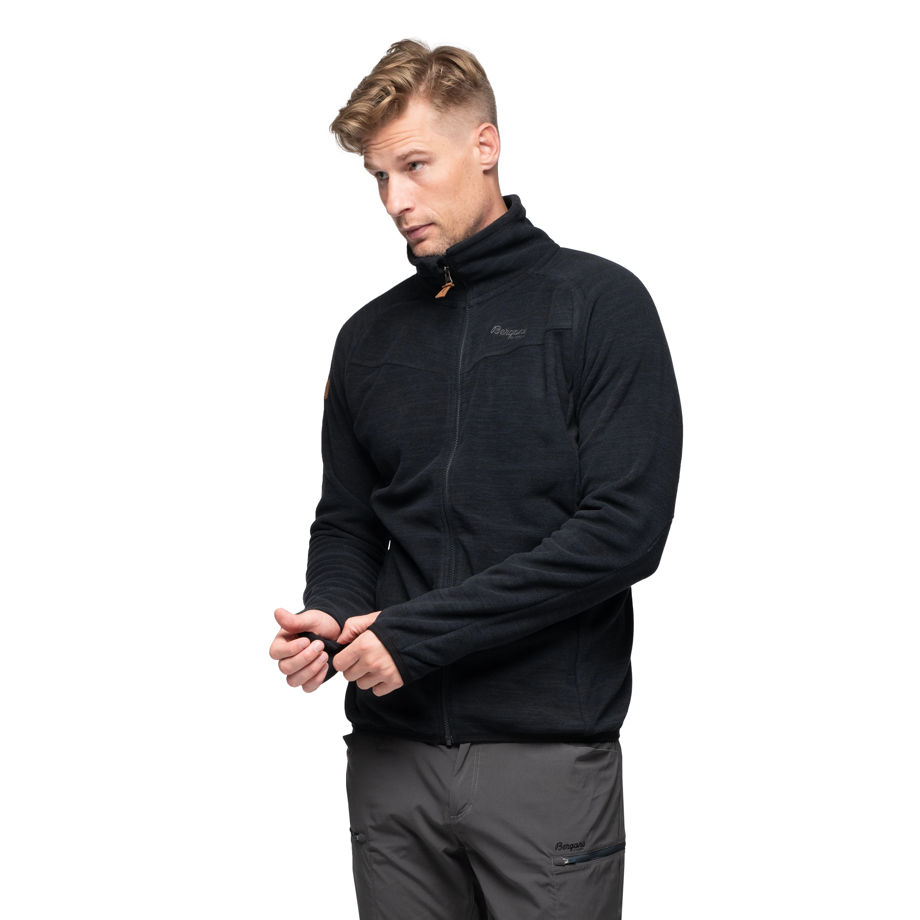 Hareid Fleece Jacket NoHood Black
