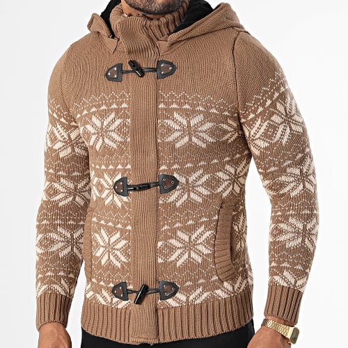 Gilet Capuche 3001 Marron Beige
