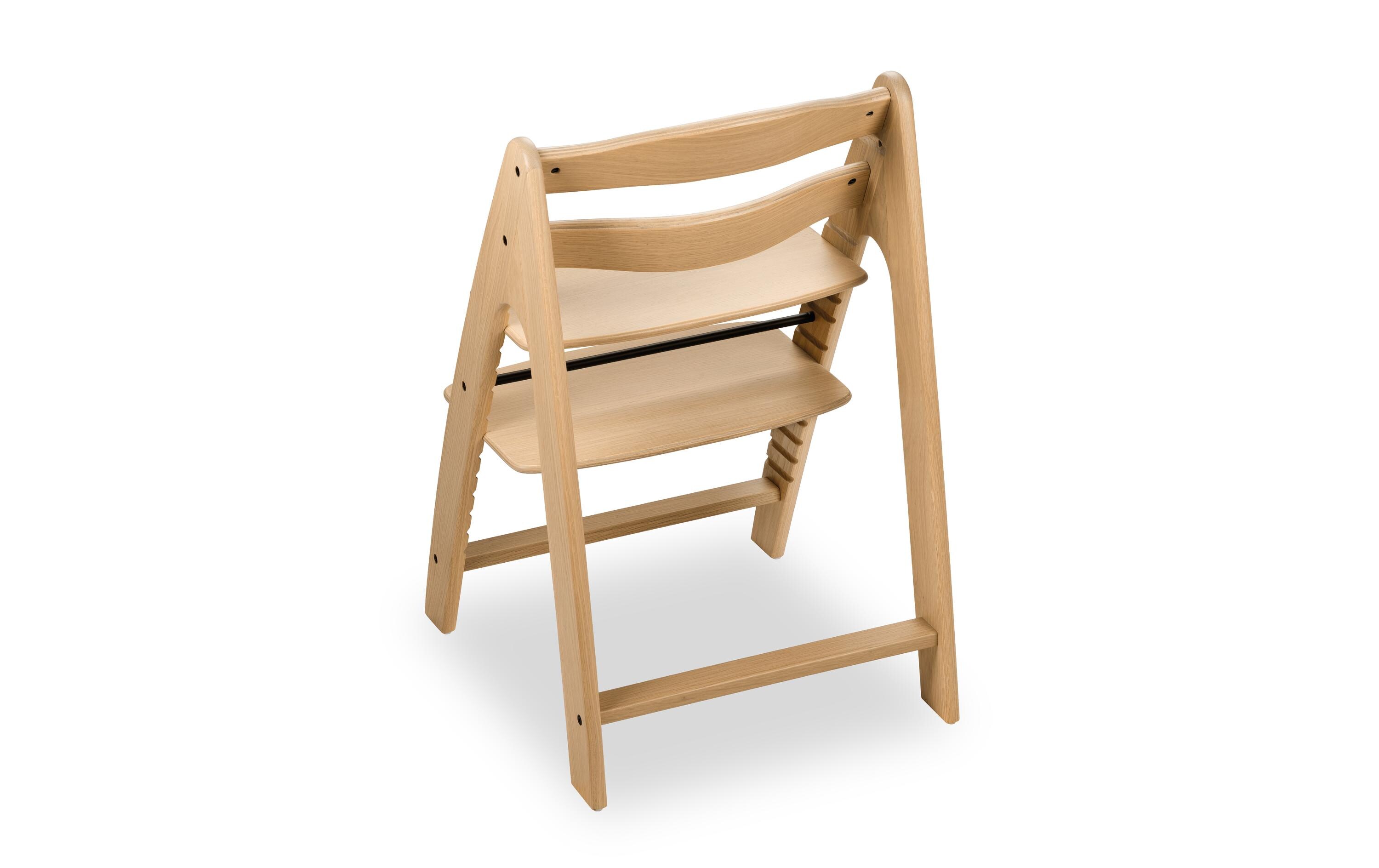 Treppenhochstuhl Arketa Oak<br>Ergonomischer Holzhochstuhl für Kleinkinder