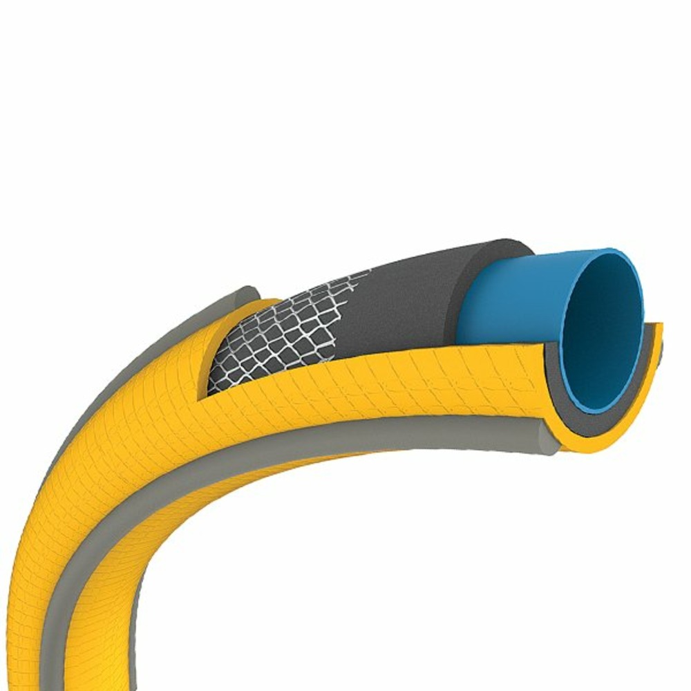 Tuyau d’arrosage ultraflex anti torsion 40 % pvc recyclé 19 mm 50 m jaune gris