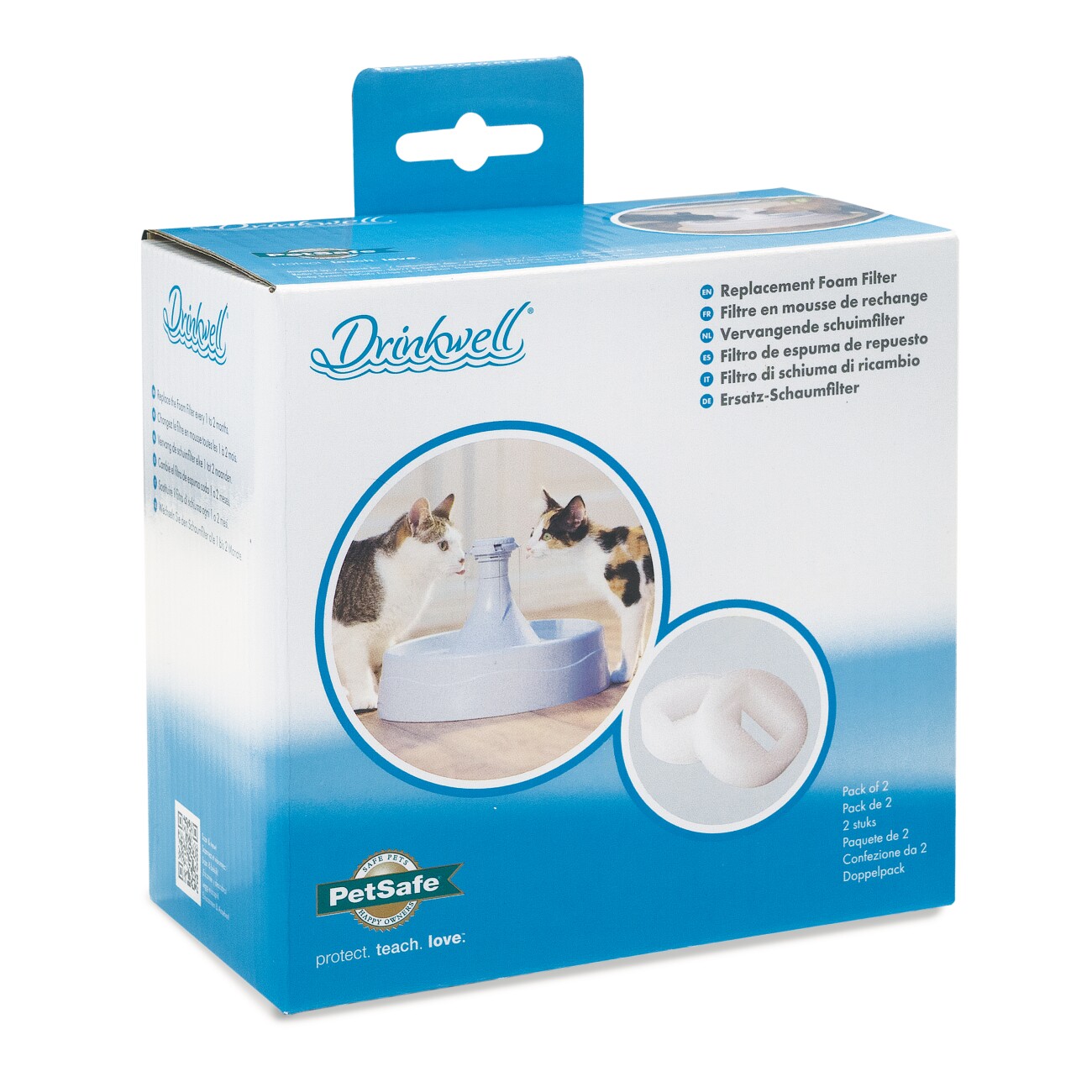 PetSafe Ersatz-Schaumfilter für Drinkwell Kunststoff-Trinkbrunnen 360