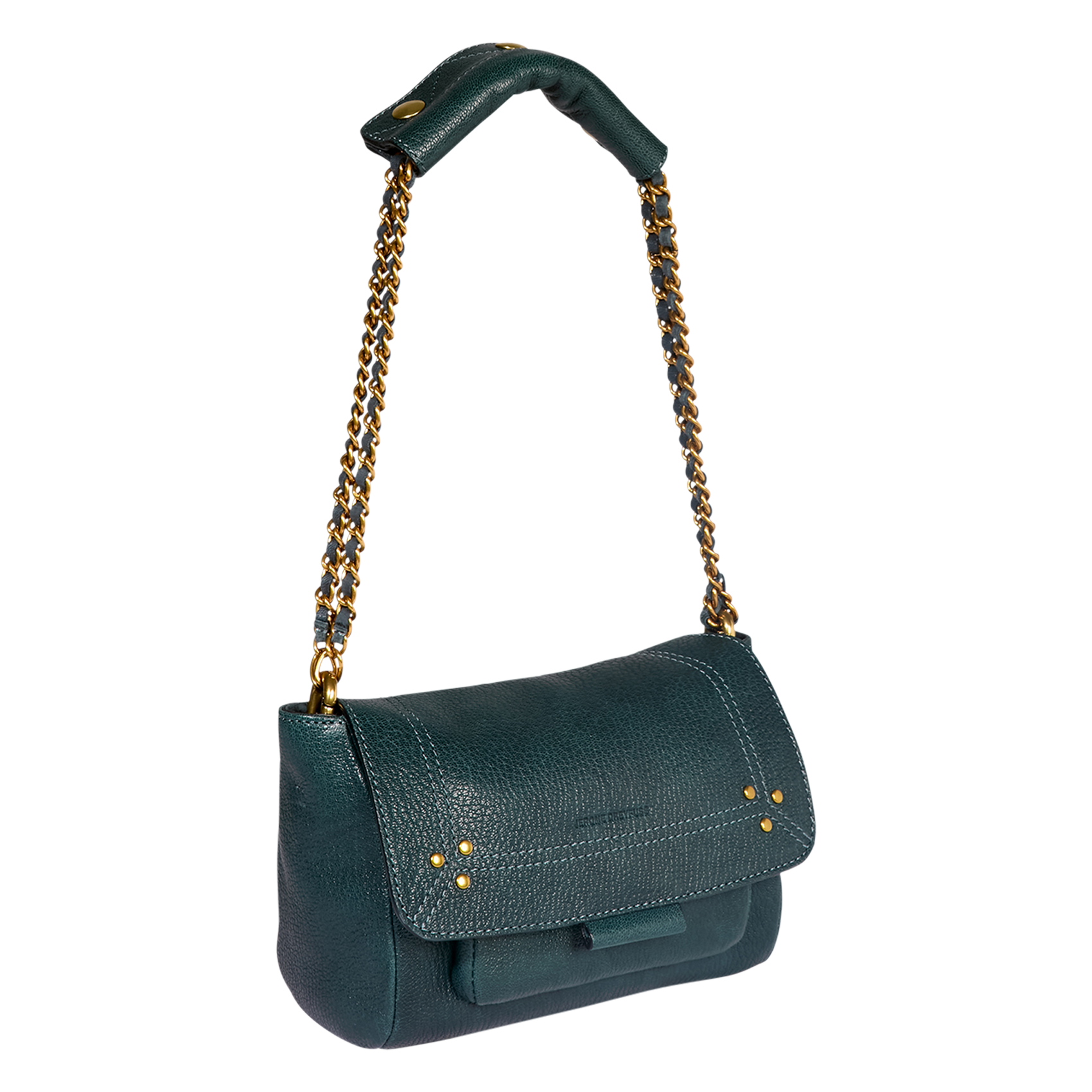 LULU S - Mini sac porté épaule en cuir | Bleu