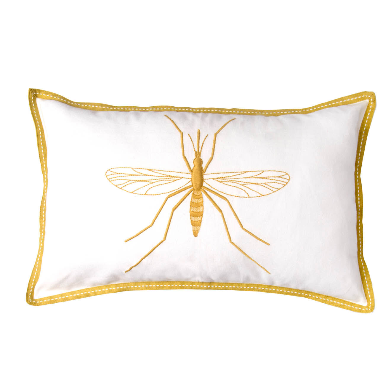 Febronie Housse de coussin Mosquito jaune - 50x30 cm