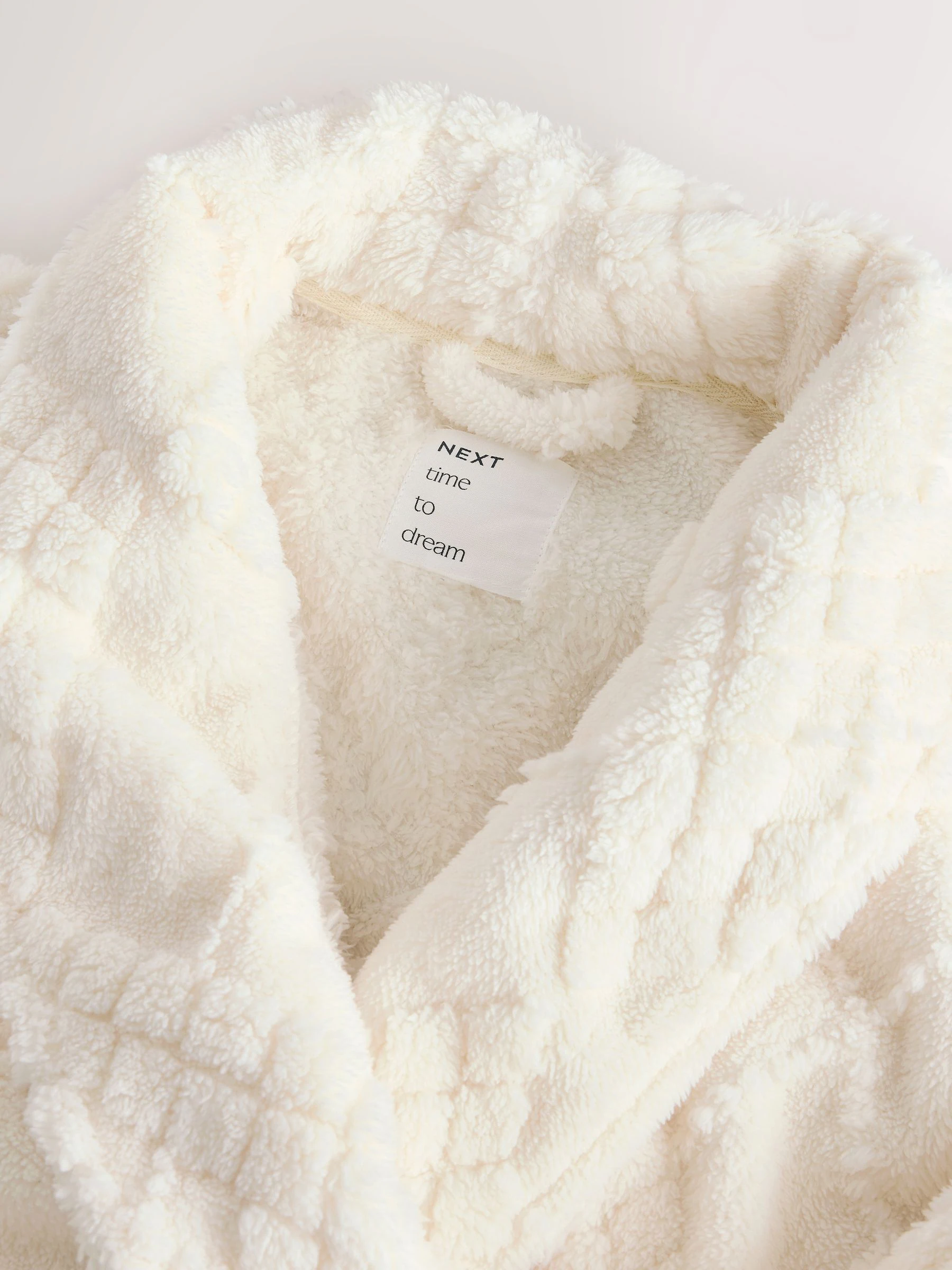 Crème argylepatroon - Behaaglijke fleece badjas
