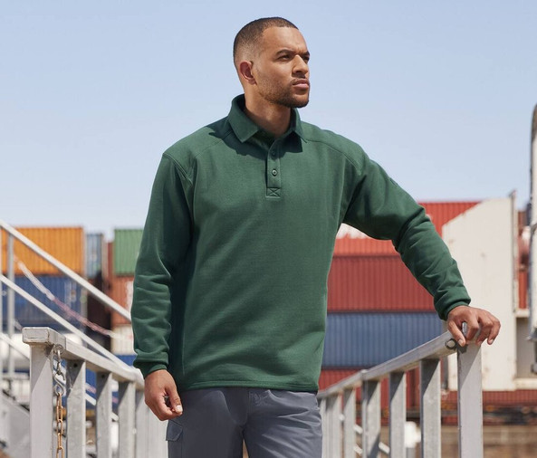 Russell JZ012 - Sweatshirt Col Polo Homme