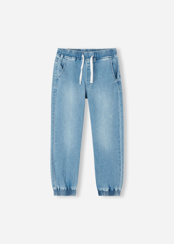 Calças de moletom jeans stretch para meninas