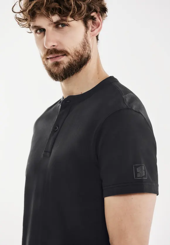 Henleyshirt - faded black