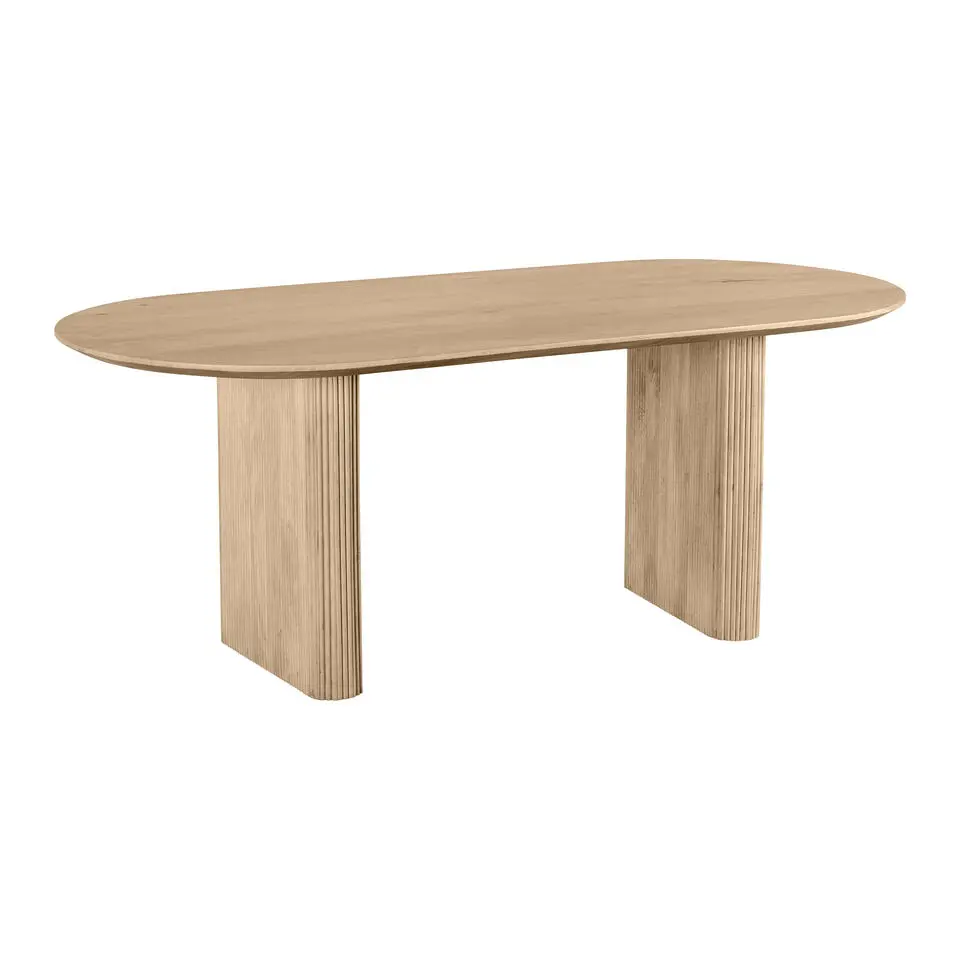 Lewis & Loft Eettafel Lynn - Ovaal - Mangohout - 200x90 cm - Naturel