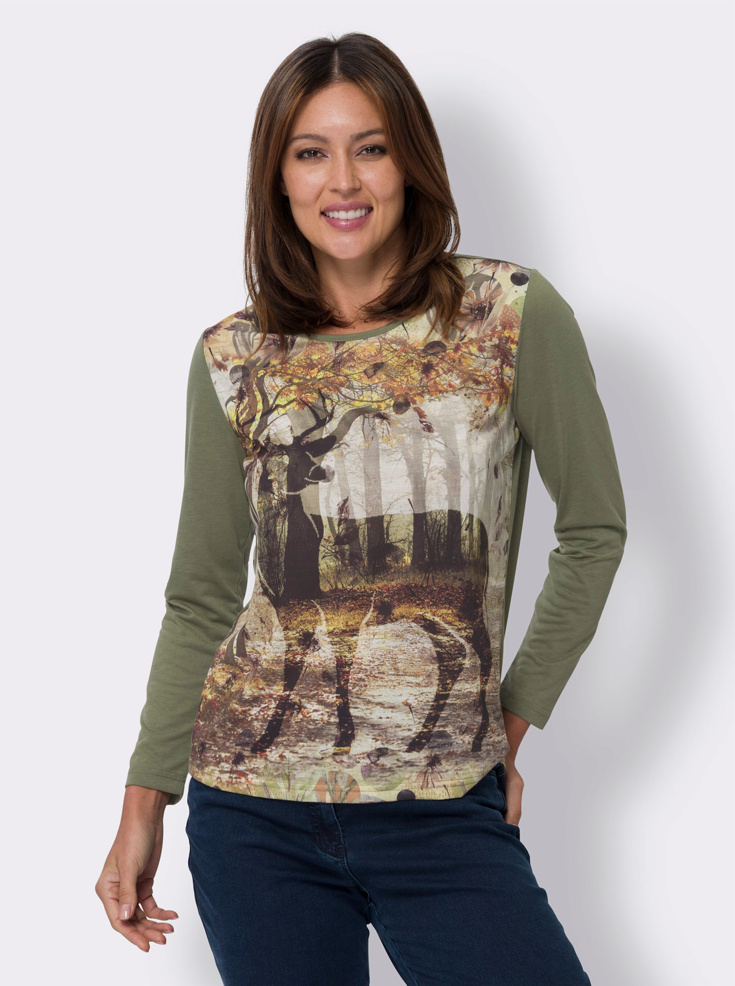 Langarmshirt mit Natur-Motiv