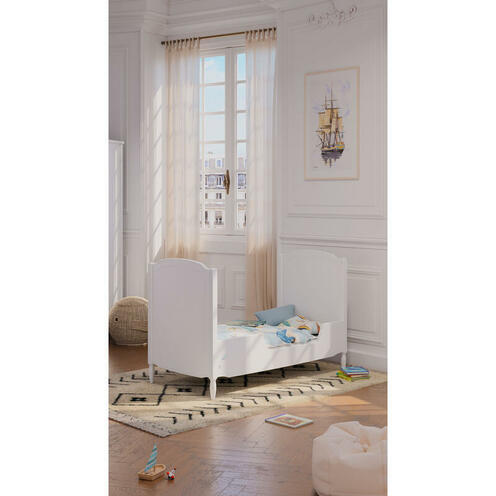 Lit bébé évolutif 60x120 LAFAYETTE Neige - THEO