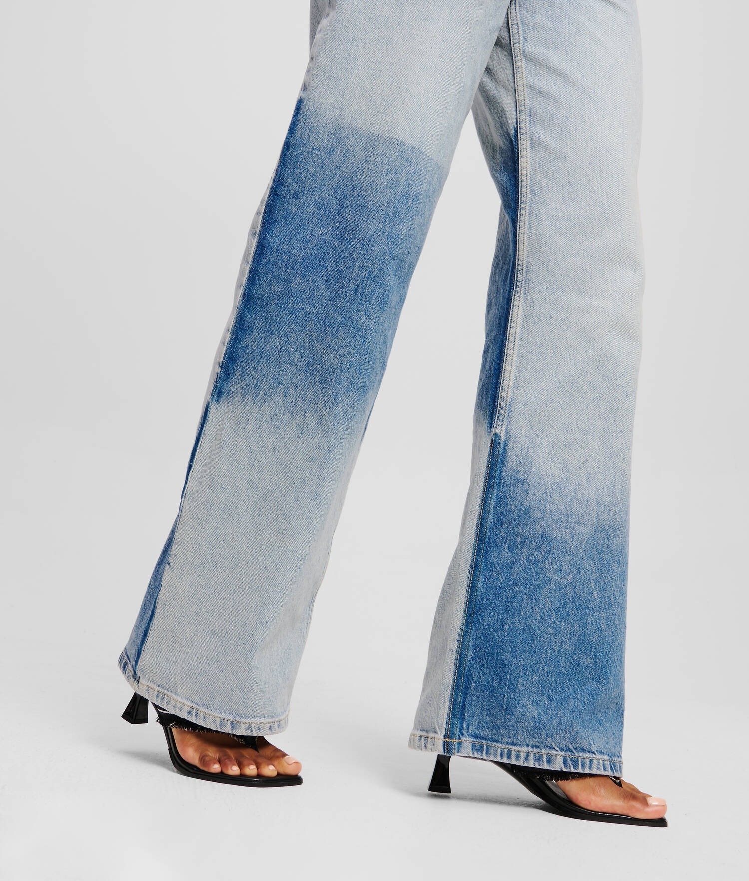 JEAN DÉCONTRACTÉ COLOR-BLOCK - Bleu lavé vintage