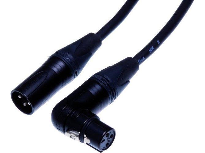 Contrik XLR-Kabel XLRm-XLRf 0.5 m, Schwarz Mikrofon-/Linekabel, XLR 3 Pole, male auf XLR 3 Pole, female